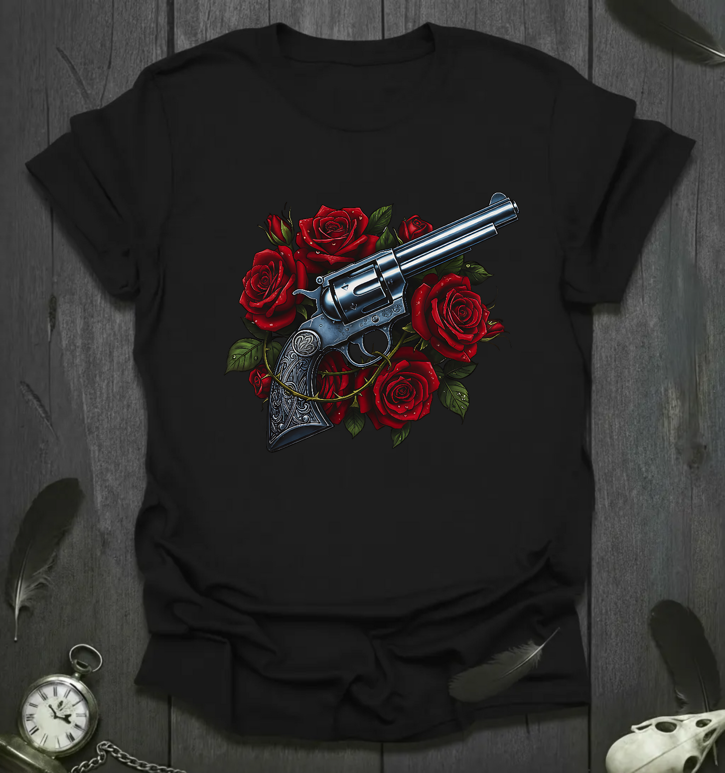 Rebellious Roses - Western Noir Tee