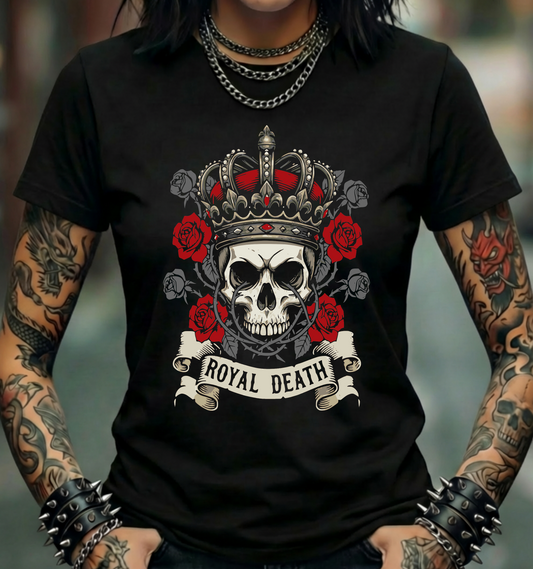 Skull Crown T-Shirt — "Royal Death" Gothic Tee
