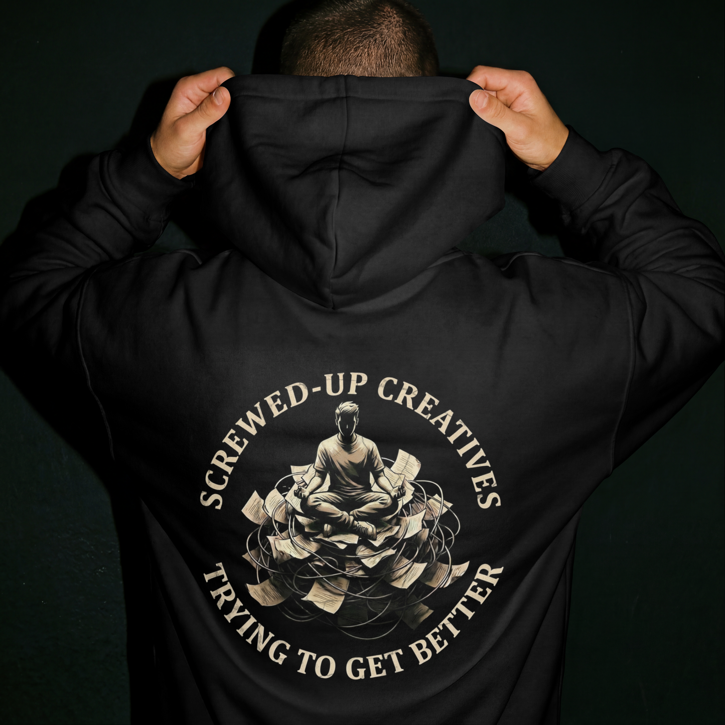 Burnout Club Hoodie - "Lifetime Member" | Screwed-Up Creatives Graphic Pullover