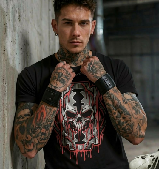 Bleeding Razor Skull T-Shirt