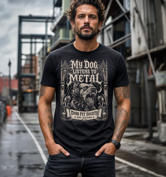 My Dog Listens to Metal T-Shirt - Classic Edition