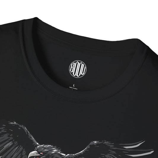 Raven Flight T-Shirt — Dark Gothic Bird Graphic Tee