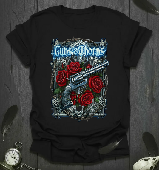 Guns & Thorns: Gothic Revolver Tee