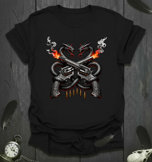Serpent Fire - Six‑Shooter Sigil T-Shirt