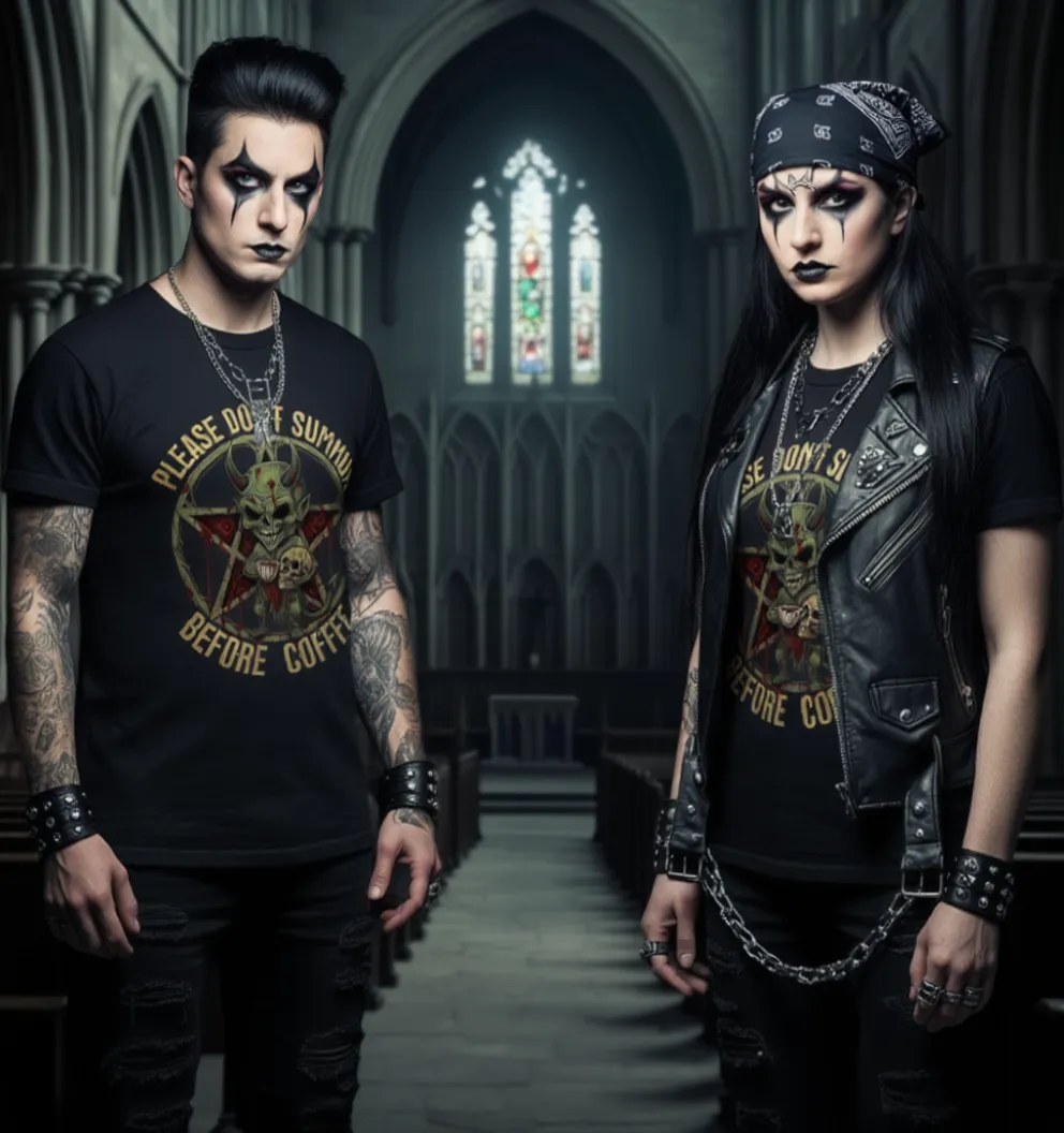 Please Don’t Summon Before Coffee – Demon Skull Edition T-Shirt