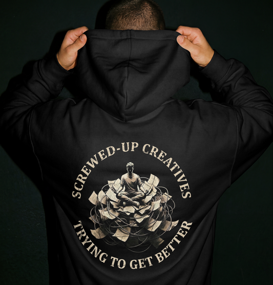 Burnout Club Hoodie - "Lifetime Member" | Screwed-Up Creatives Graphic Pullover