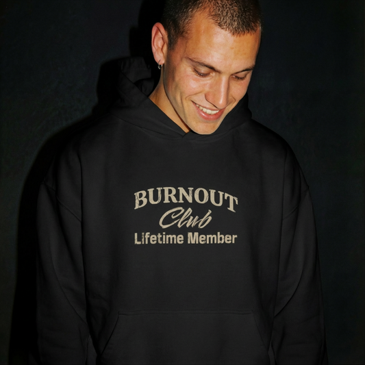 Burnout Club Hoodie - "Lifetime Member" | Screwed-Up Creatives Graphic Pullover