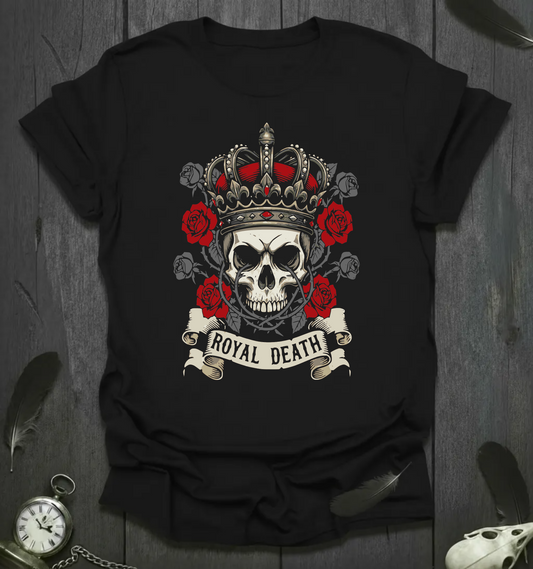 Skull Crown T-Shirt — "Royal Death" Gothic Tee