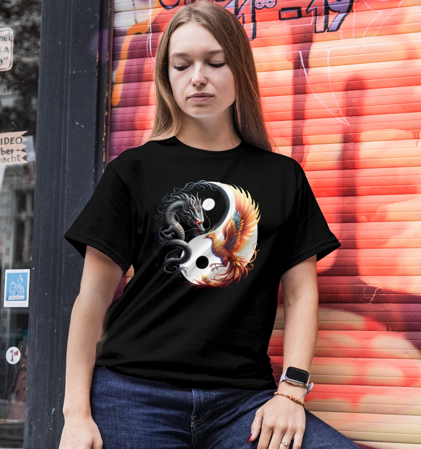 Dragon - Phoenix Yin‑Yang T-Shirt