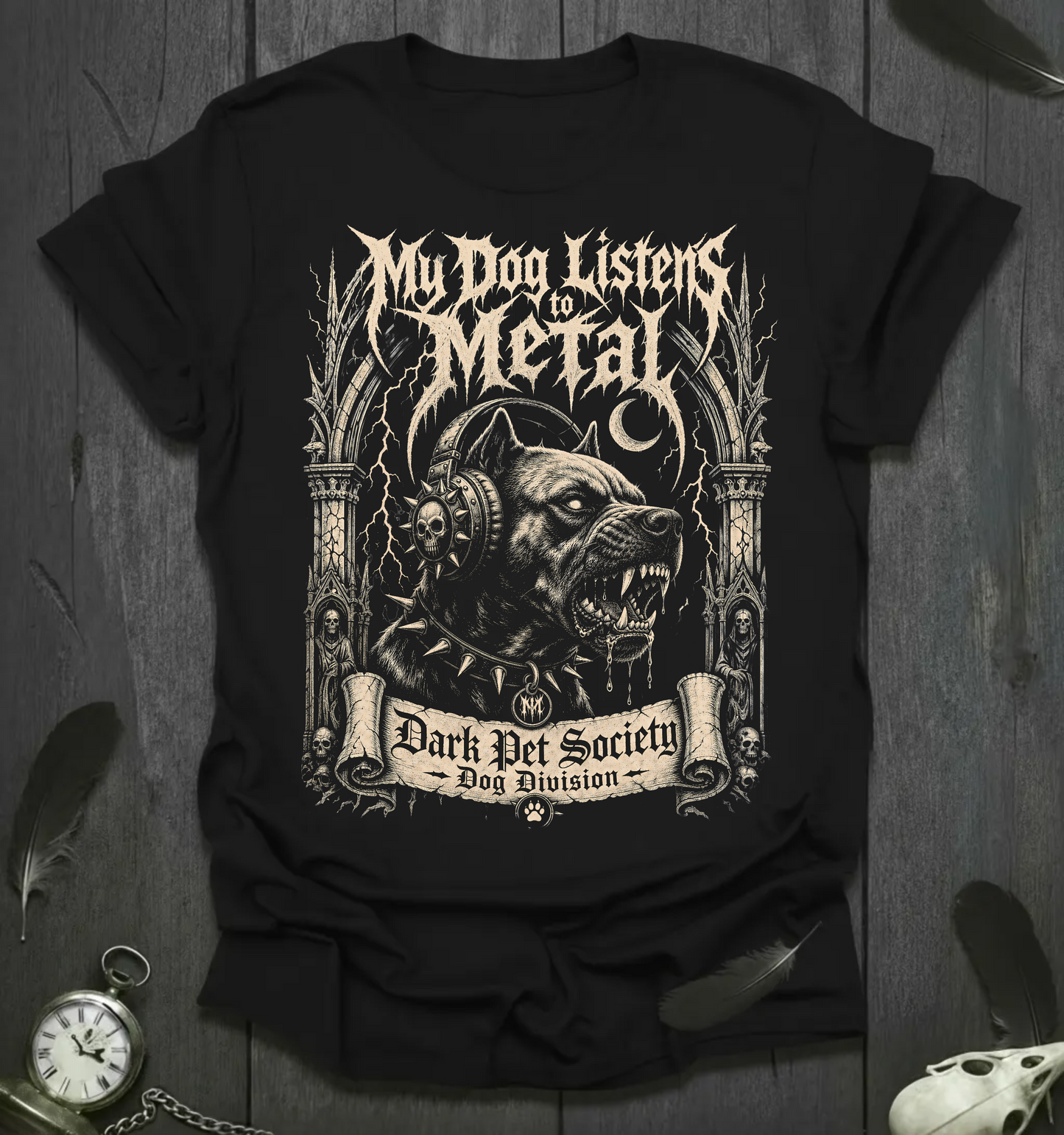 My Dog Listens to Metal T-Shirt