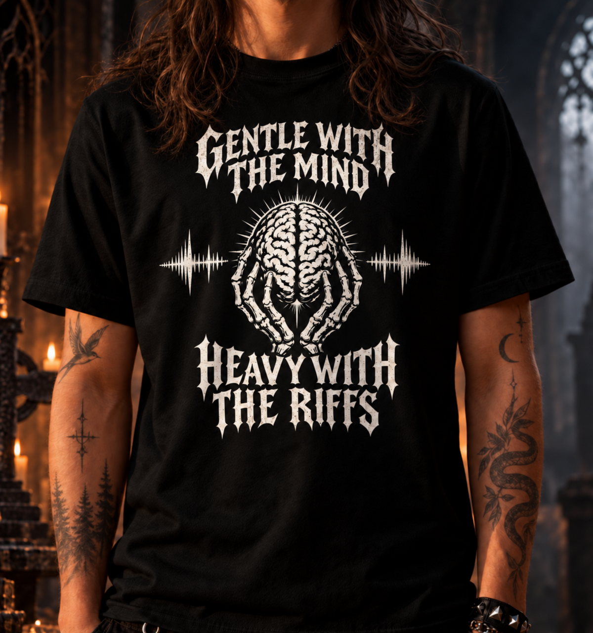 Gentle With the Mind, Heavy With the Riffs - T-shirt