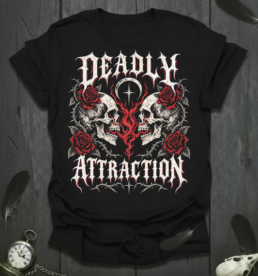 Deadly Attraction Skull & Rose T-Shirt