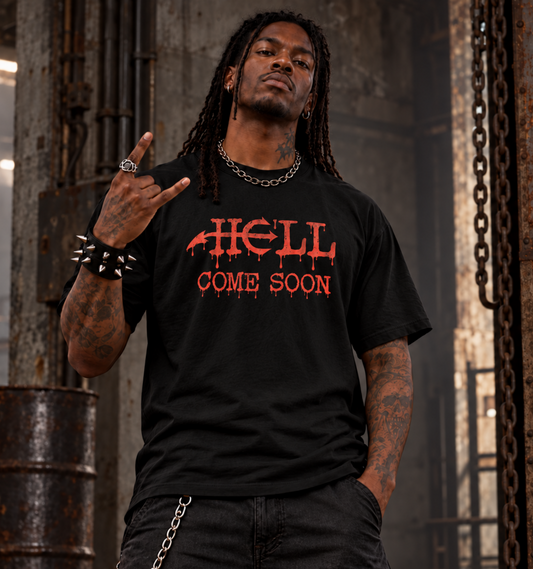 He’ll Come Soon Gothic Halloween T-Shirt