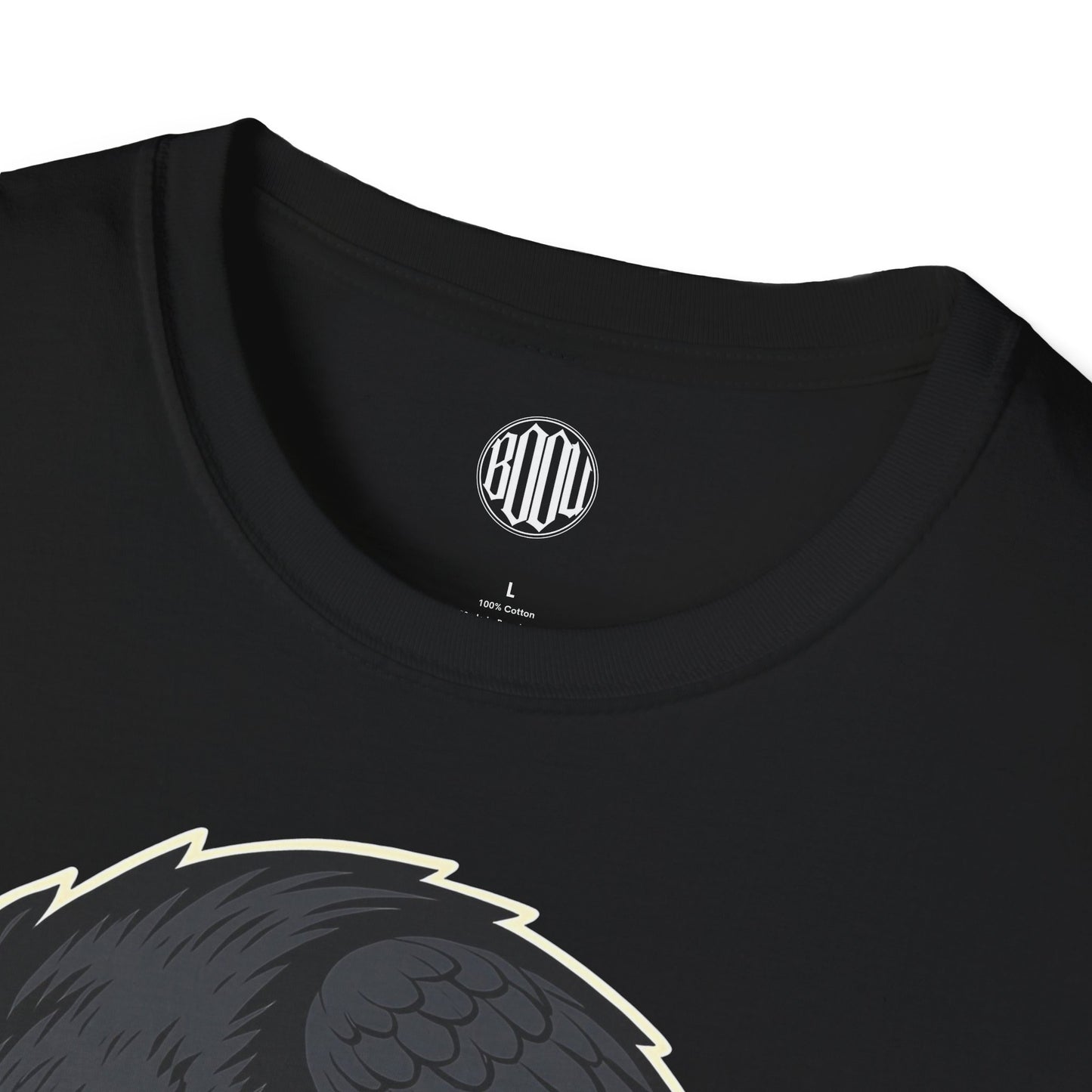 Raven on Skull Graphic T-Shirt — Gothic Halloween Skull Tee